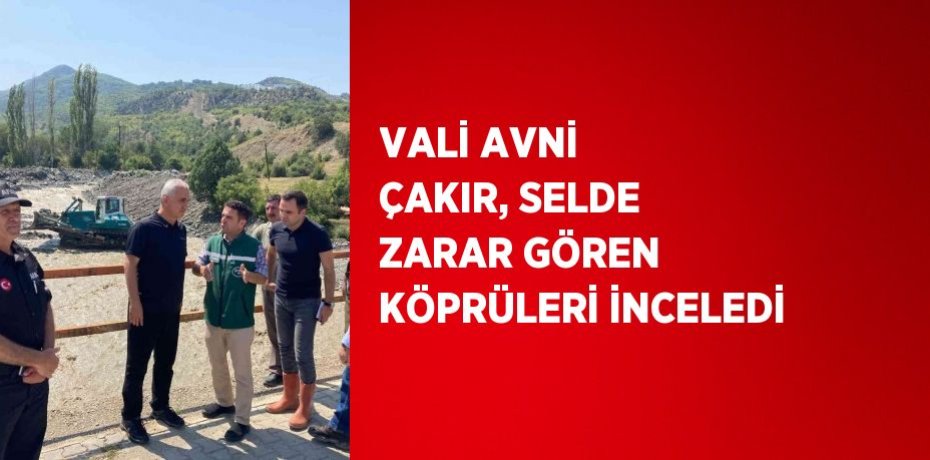VALİ AVNİ ÇAKIR, SELDE ZARAR GÖREN KÖPRÜLERİ İNCELEDİ