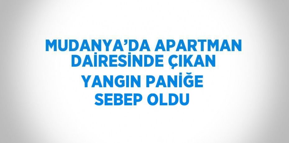 MUDANYA’DA APARTMAN DAİRESİNDE ÇIKAN YANGIN PANİĞE SEBEP OLDU
