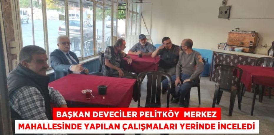 BAŞKAN DEVECİLER PELİTKÖY  MERKEZ MAHALLESİNDE YAPILAN ÇALIŞMALARI YERİNDE İNCELEDİ