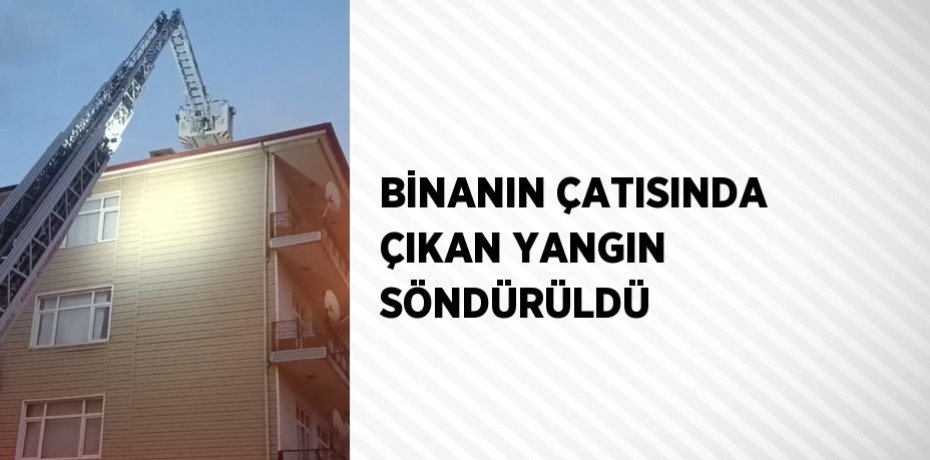 BİNANIN ÇATISINDA ÇIKAN YANGIN SÖNDÜRÜLDÜ