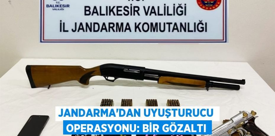Jandarma’dan uyuşturucu operasyonu: bir gözaltı