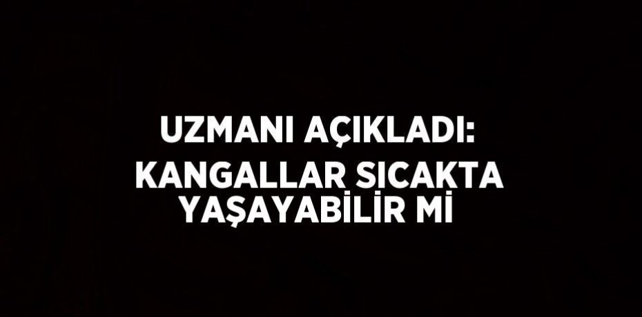 UZMANI AÇIKLADI: KANGALLAR SICAKTA YAŞAYABİLİR Mİ