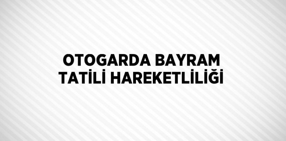 OTOGARDA BAYRAM TATİLİ HAREKETLİLİĞİ
