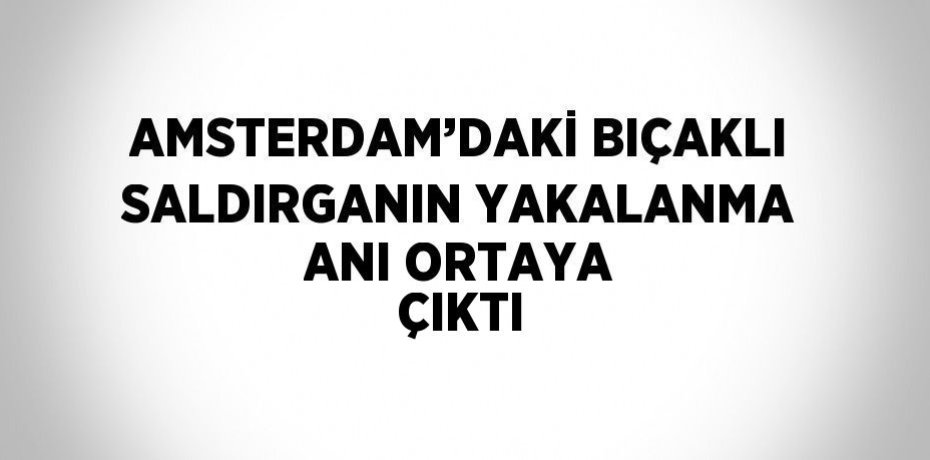 AMSTERDAM’DAKİ BIÇAKLI SALDIRGANIN YAKALANMA ANI ORTAYA ÇIKTI