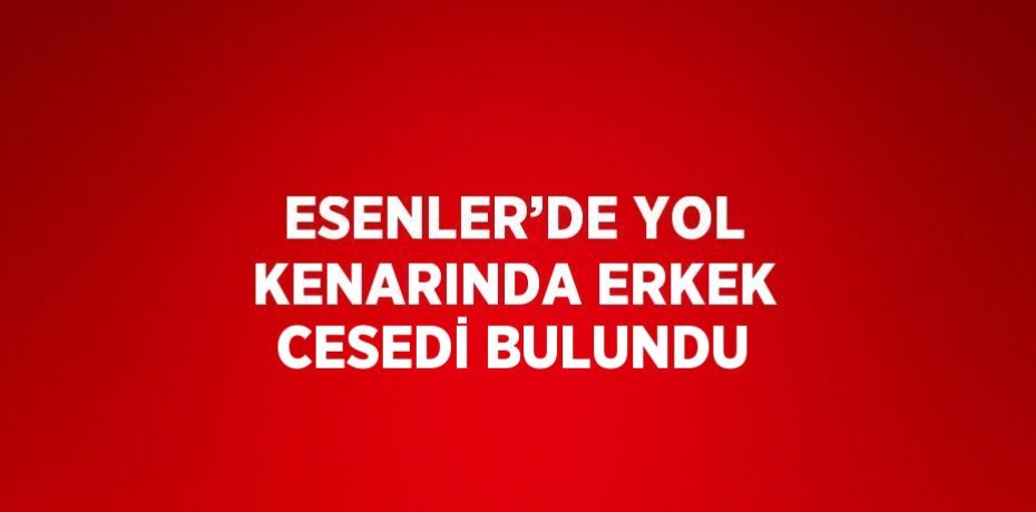 ESENLER’DE YOL KENARINDA ERKEK CESEDİ BULUNDU