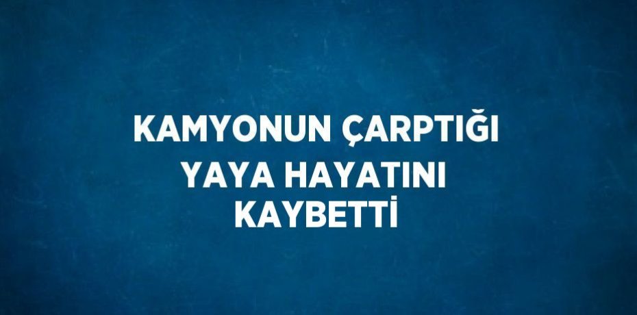 KAMYONUN ÇARPTIĞI YAYA HAYATINI KAYBETTİ