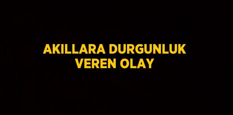 AKILLARA DURGUNLUK VEREN OLAY