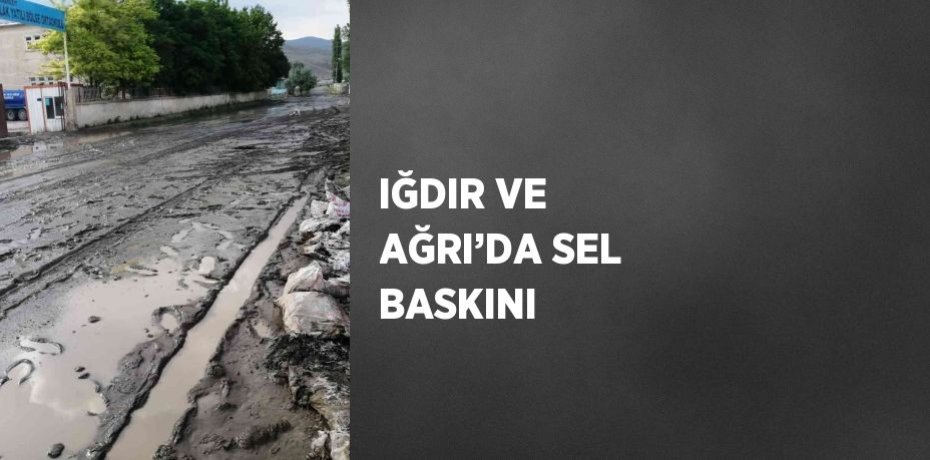IĞDIR VE AĞRI’DA SEL BASKINI