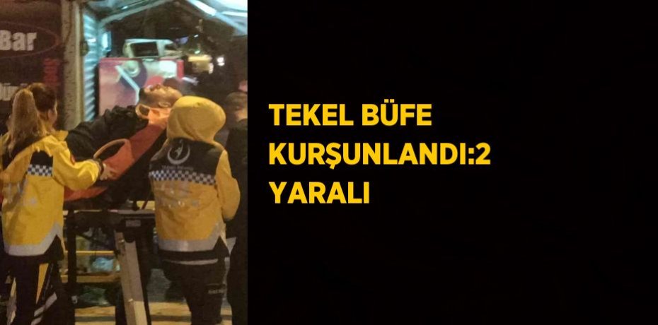 TEKEL BÜFE KURŞUNLANDI:2 YARALI