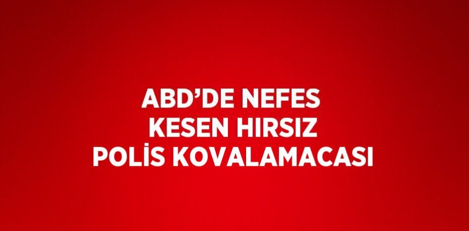 ABD’DE NEFES KESEN HIRSIZ POLİS KOVALAMACASI