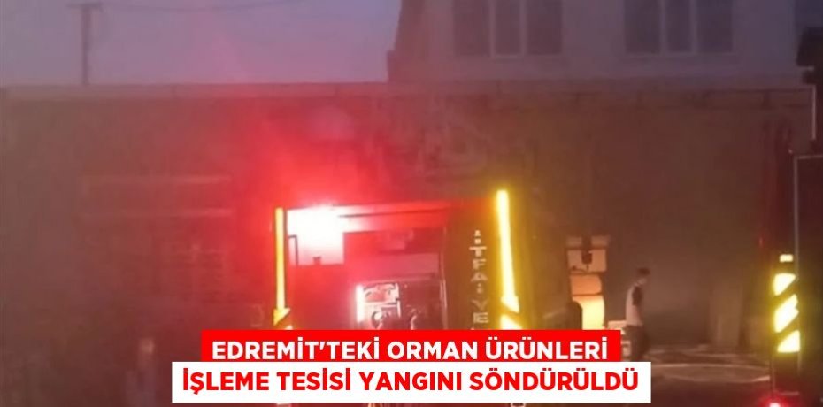 Edremit'teki Orman Ürünleri İşleme Tesisi Yangını Söndürüldü