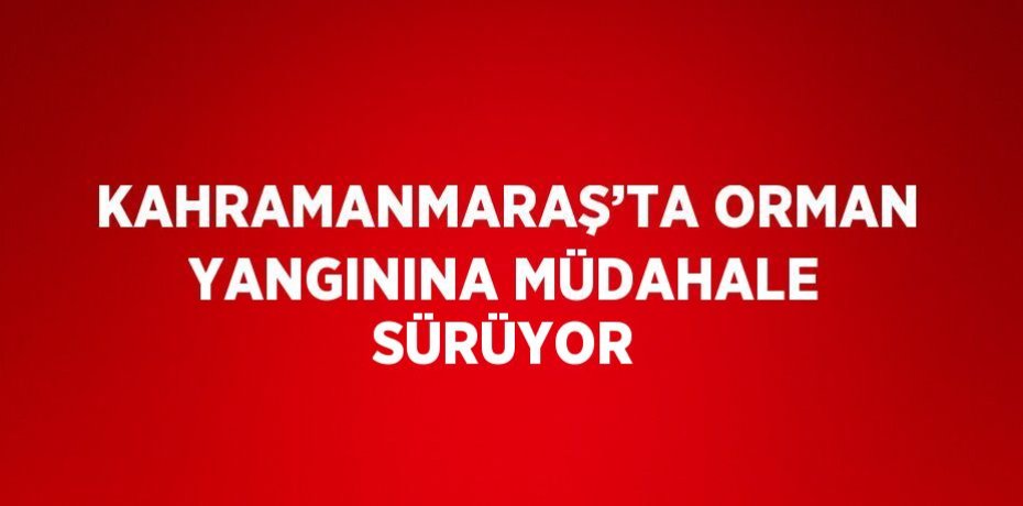 KAHRAMANMARAŞ’TA ORMAN YANGININA MÜDAHALE SÜRÜYOR