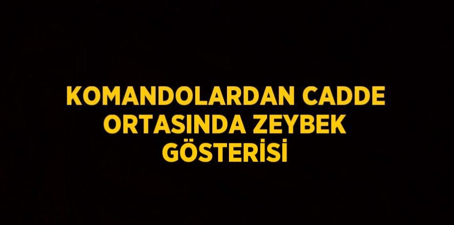 KOMANDOLARDAN CADDE ORTASINDA ZEYBEK GÖSTERİSİ