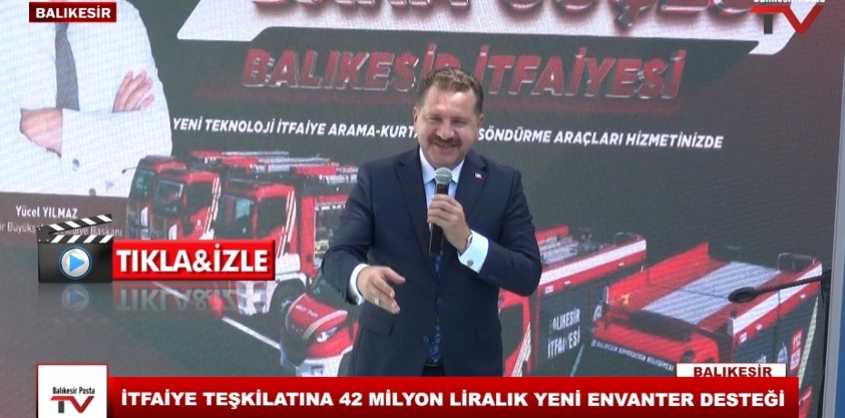 İTFAİYE TEŞKİLATINA 42 MİLYON LİRALIK YENİ ENVANTER DESTEĞİ