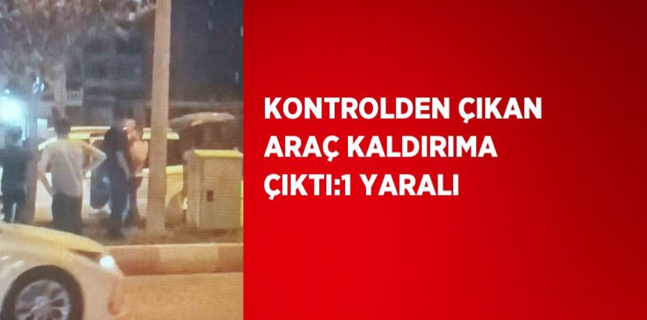 KONTROLDEN ÇIKAN ARAÇ KALDIRIMA ÇIKTI:1 YARALI
