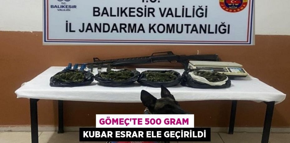 Gömeç'te 500 gram kubar esrar ele geçirildi