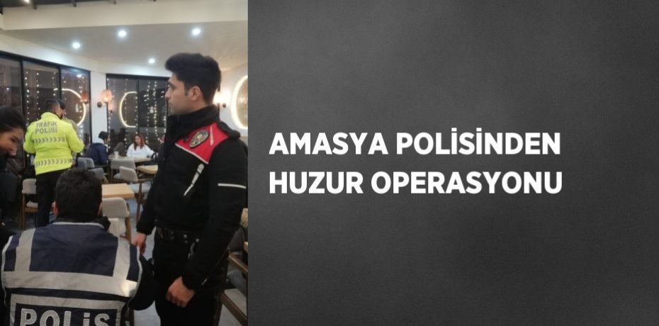 AMASYA POLİSİNDEN HUZUR OPERASYONU