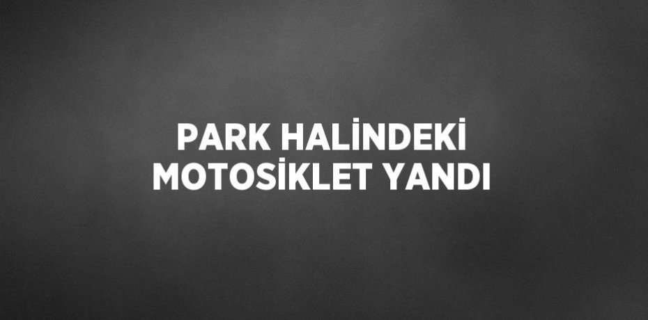 PARK HALİNDEKİ MOTOSİKLET YANDI