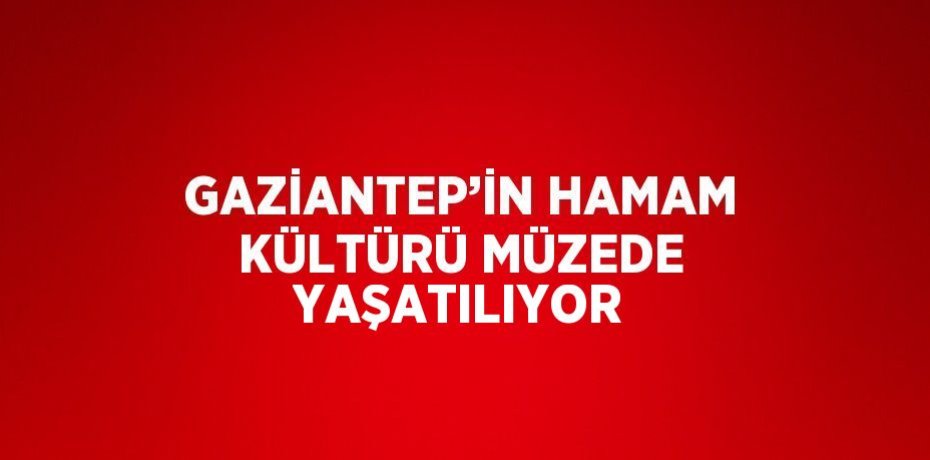 GAZİANTEP’İN HAMAM KÜLTÜRÜ MÜZEDE YAŞATILIYOR