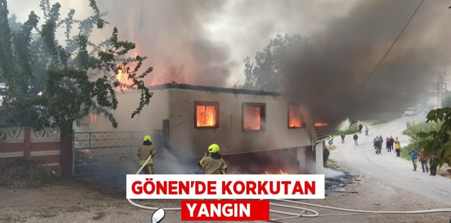 Gönen’de korkutan yangın  