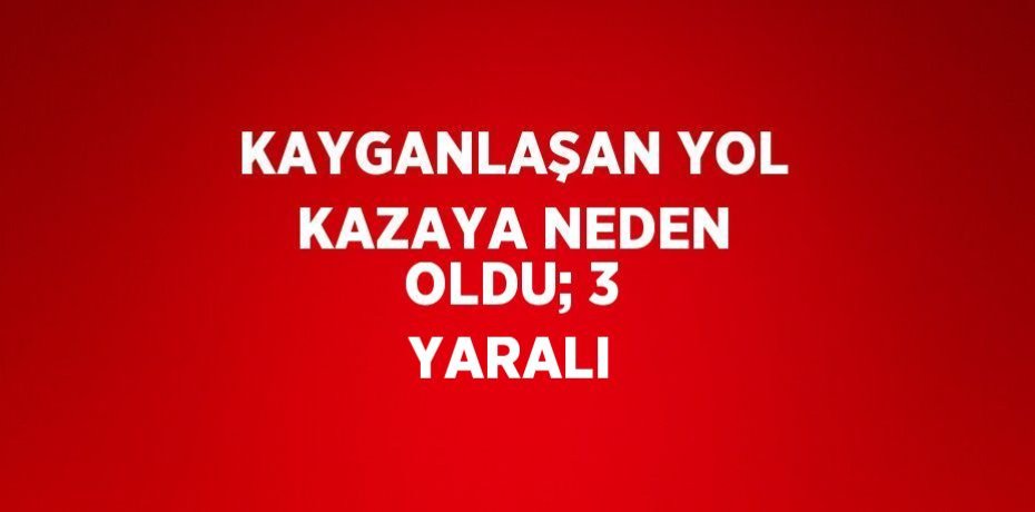 KAYGANLAŞAN YOL KAZAYA NEDEN OLDU; 3 YARALI