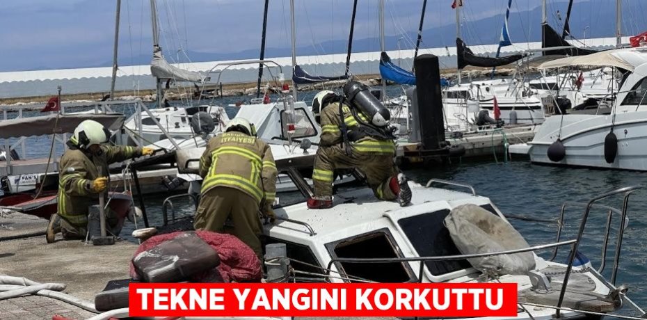 Tekne yangını korkuttu