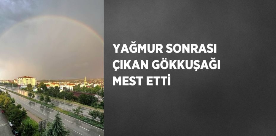 YAĞMUR SONRASI ÇIKAN GÖKKUŞAĞI MEST ETTİ