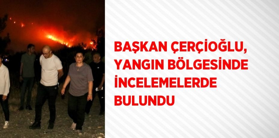 BAŞKAN ÇERÇİOĞLU, YANGIN BÖLGESİNDE İNCELEMELERDE BULUNDU