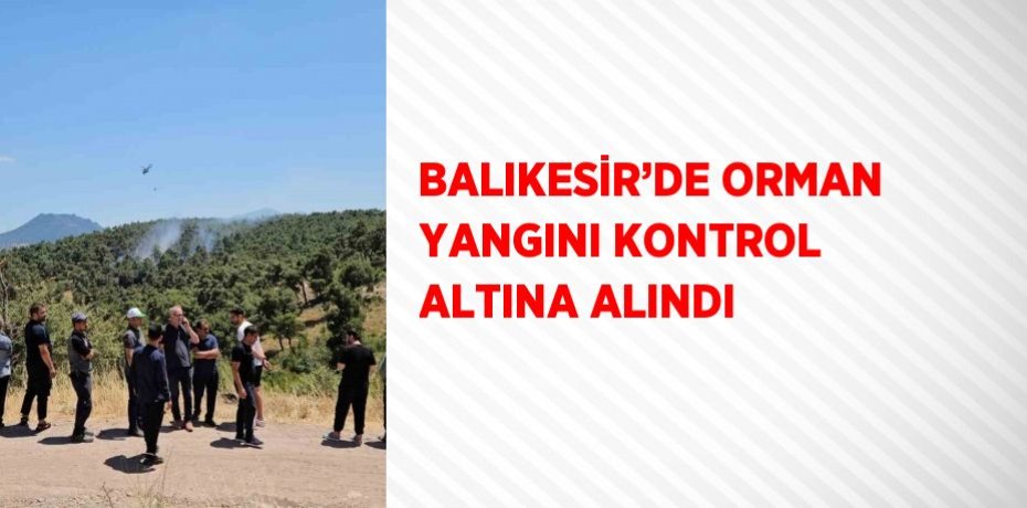 BALIKESİR’DE ORMAN YANGINI KONTROL ALTINA ALINDI