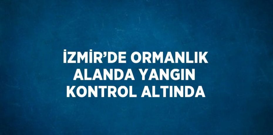 İZMİR’DE ORMANLIK ALANDA YANGIN KONTROL ALTINDA