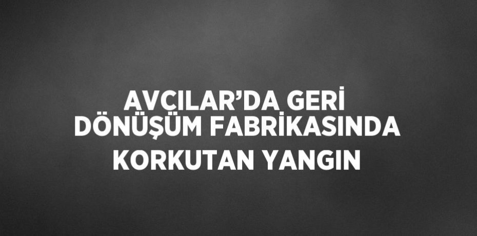 AVCILAR’DA GERİ DÖNÜŞÜM FABRİKASINDA KORKUTAN YANGIN