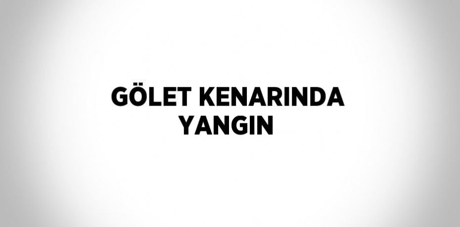 GÖLET KENARINDA YANGIN