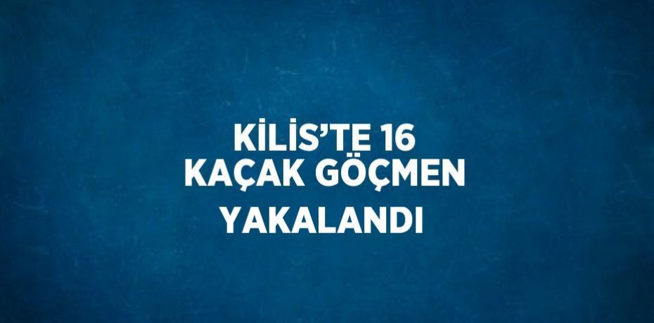 KİLİS’TE 16 KAÇAK GÖÇMEN YAKALANDI