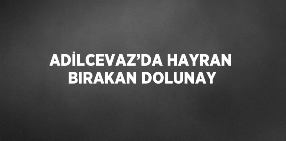 ADİLCEVAZ’DA HAYRAN BIRAKAN DOLUNAY