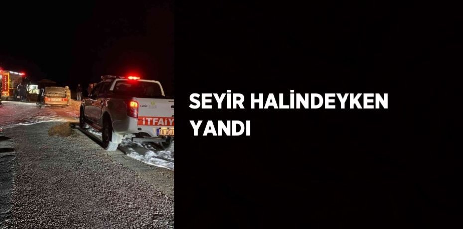 SEYİR HALİNDEYKEN YANDI
