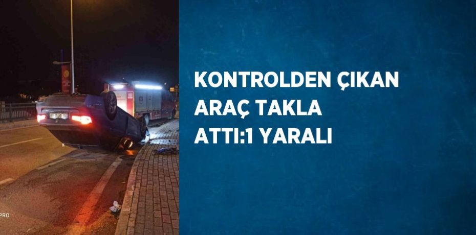 KONTROLDEN ÇIKAN ARAÇ TAKLA ATTI:1 YARALI