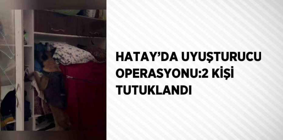 HATAY’DA UYUŞTURUCU OPERASYONU:2 KİŞİ TUTUKLANDI