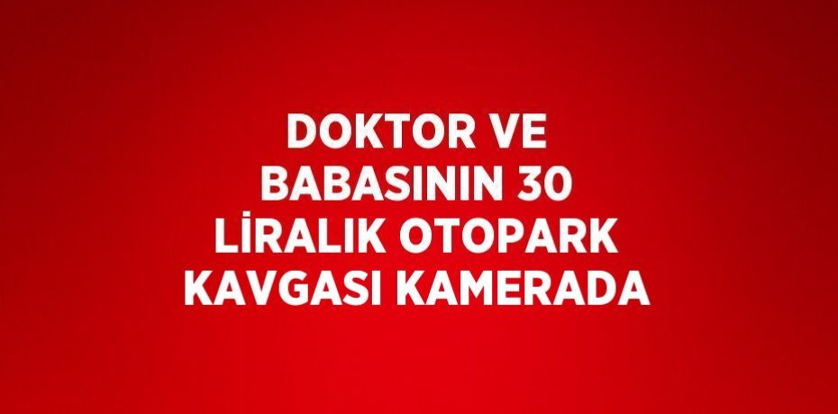 DOKTOR VE BABASININ 30 LİRALIK OTOPARK KAVGASI KAMERADA