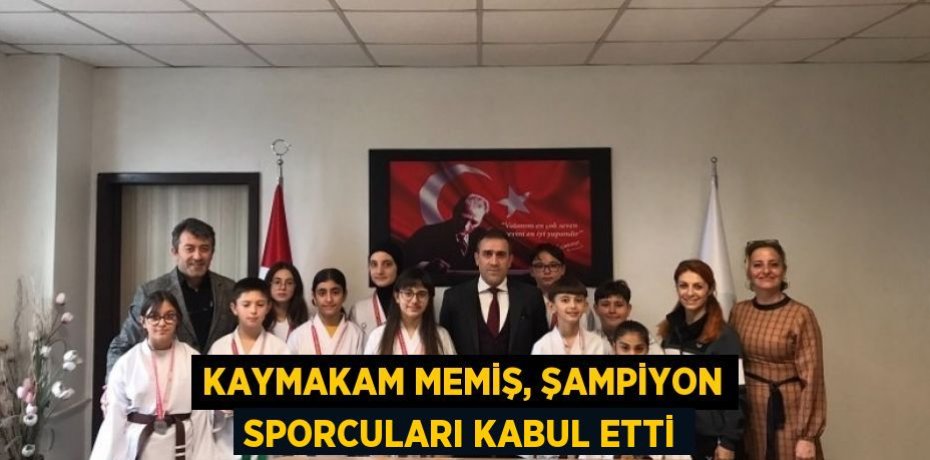 Kaymakam Memiş, şampiyon sporcuları kabul etti