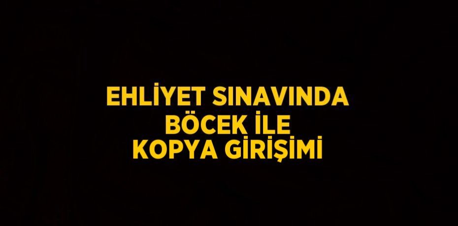 EHLİYET SINAVINDA BÖCEK İLE KOPYA GİRİŞİMİ