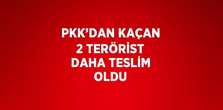 PKK’DAN KAÇAN 2 TERÖRİST DAHA TESLİM OLDU