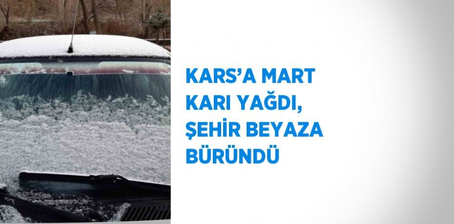 KARS’A MART KARI YAĞDI, ŞEHİR BEYAZA BÜRÜNDÜ