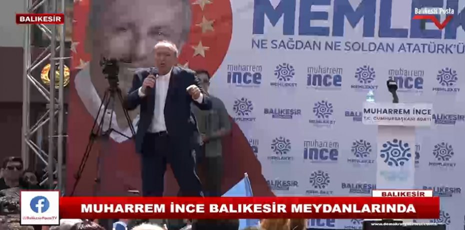 MUHARREM İNCE BALIKESİR MEYDANLARINDA...