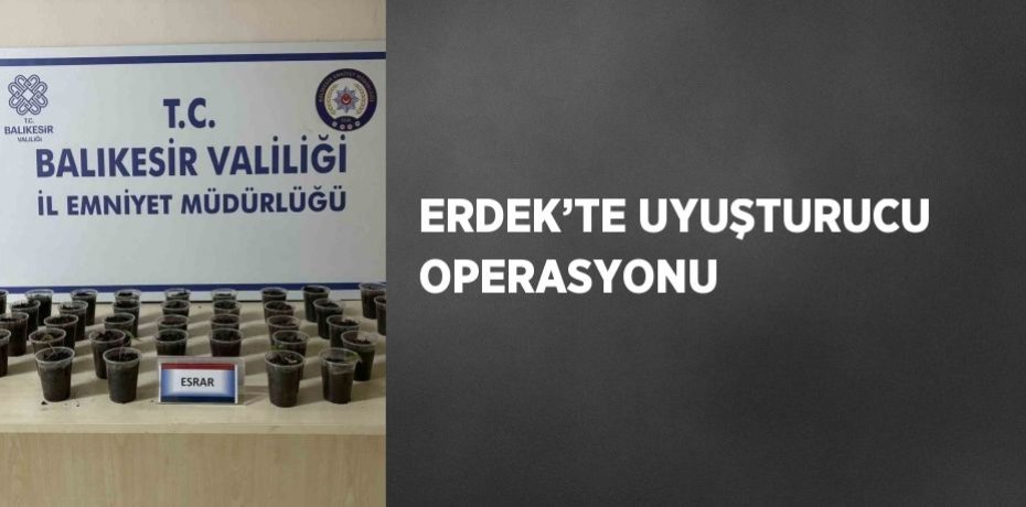 ERDEK’TE UYUŞTURUCU OPERASYONU