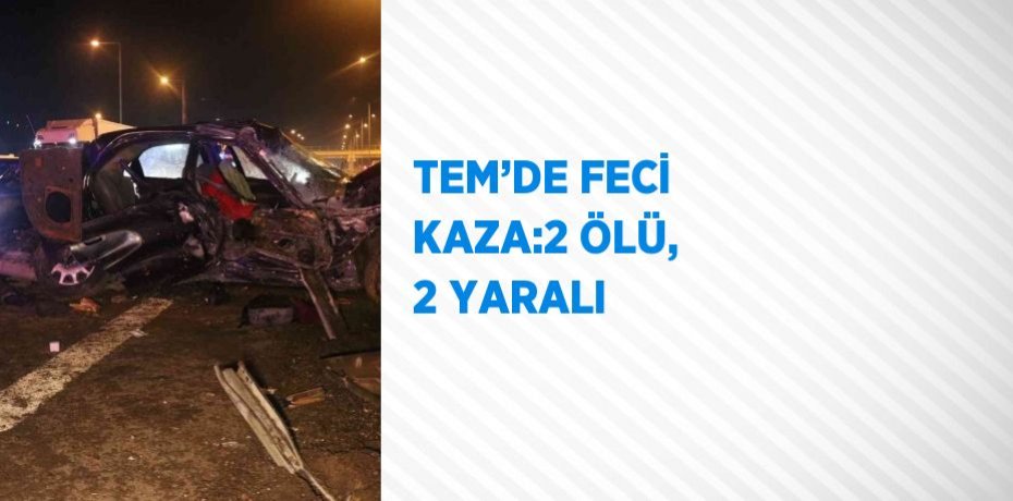 TEM’DE FECİ KAZA:2 ÖLÜ, 2 YARALI
