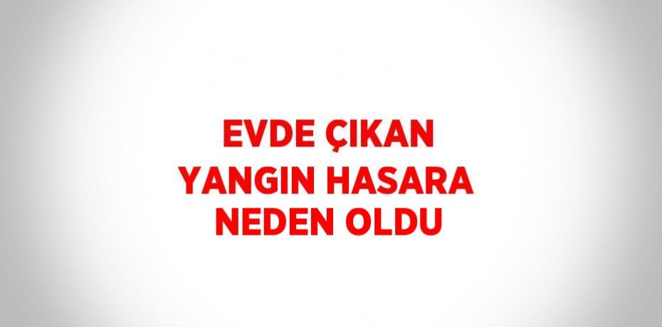 EVDE ÇIKAN YANGIN HASARA NEDEN OLDU