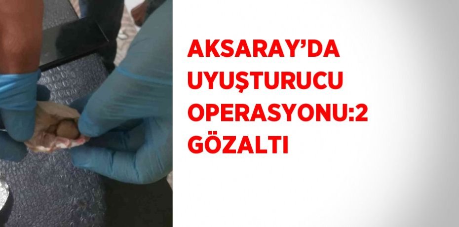 AKSARAY’DA UYUŞTURUCU OPERASYONU:2 GÖZALTI