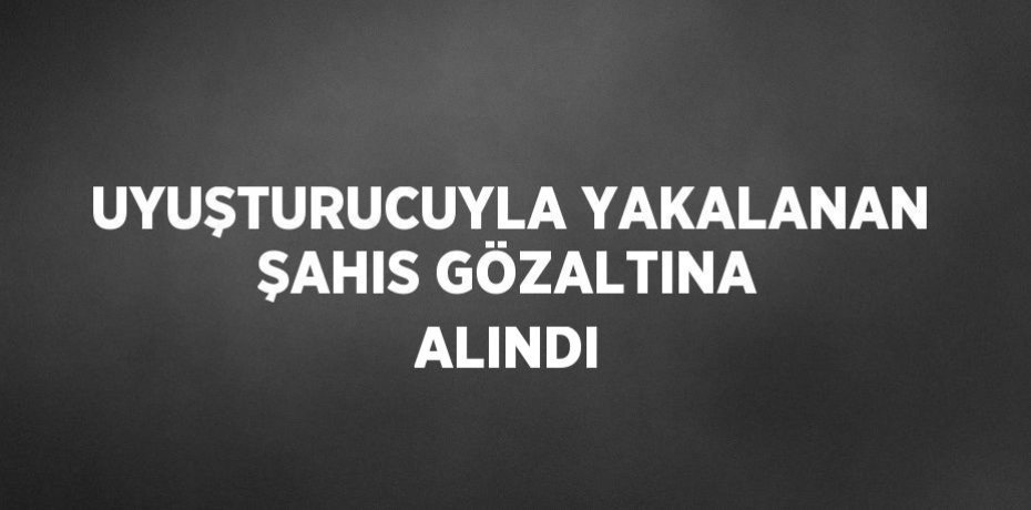 UYUŞTURUCUYLA YAKALANAN ŞAHIS GÖZALTINA ALINDI