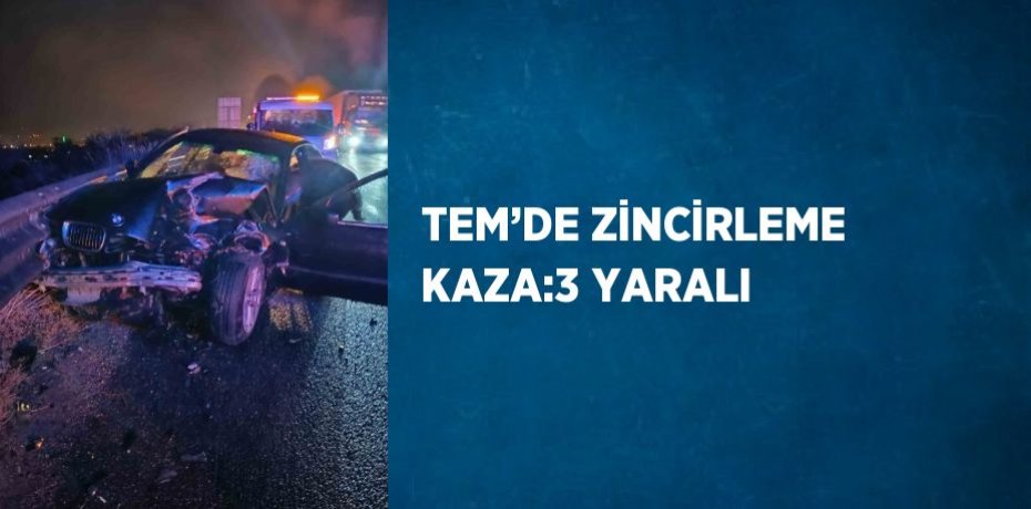TEM’DE ZİNCİRLEME KAZA:3 YARALI