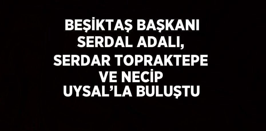 BEŞİKTAŞ BAŞKANI SERDAL ADALI, SERDAR TOPRAKTEPE VE NECİP UYSAL’LA BULUŞTU